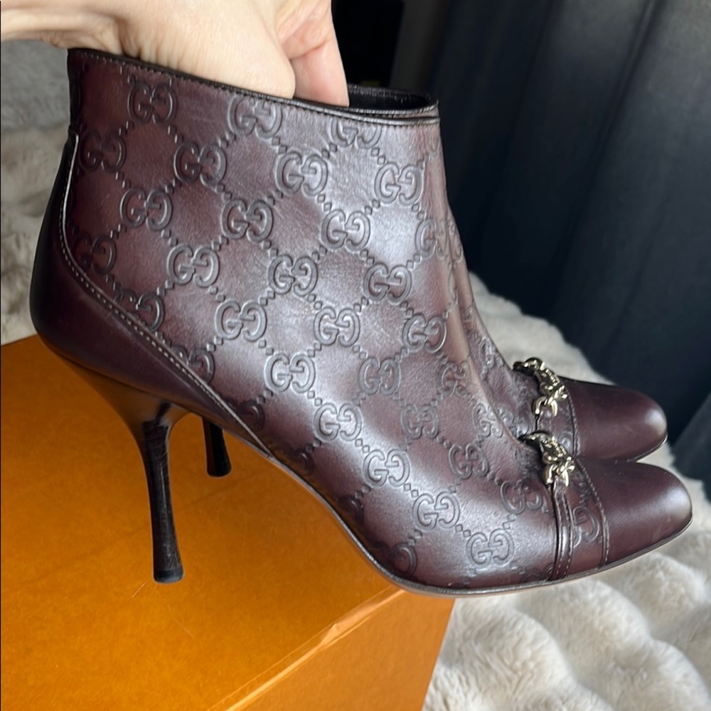 Elegant Brown Leather Ankle Boots